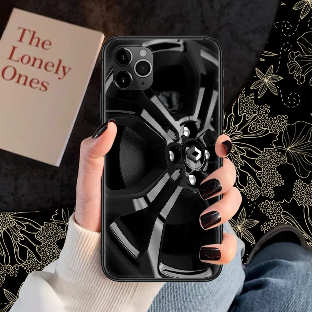 

Renault RS car Phone Case Cover Hull For iphone 5 5s se 2 6 6s 7 8 12 mini plus X XS XR 11 PRO MAX black silicone cell cover