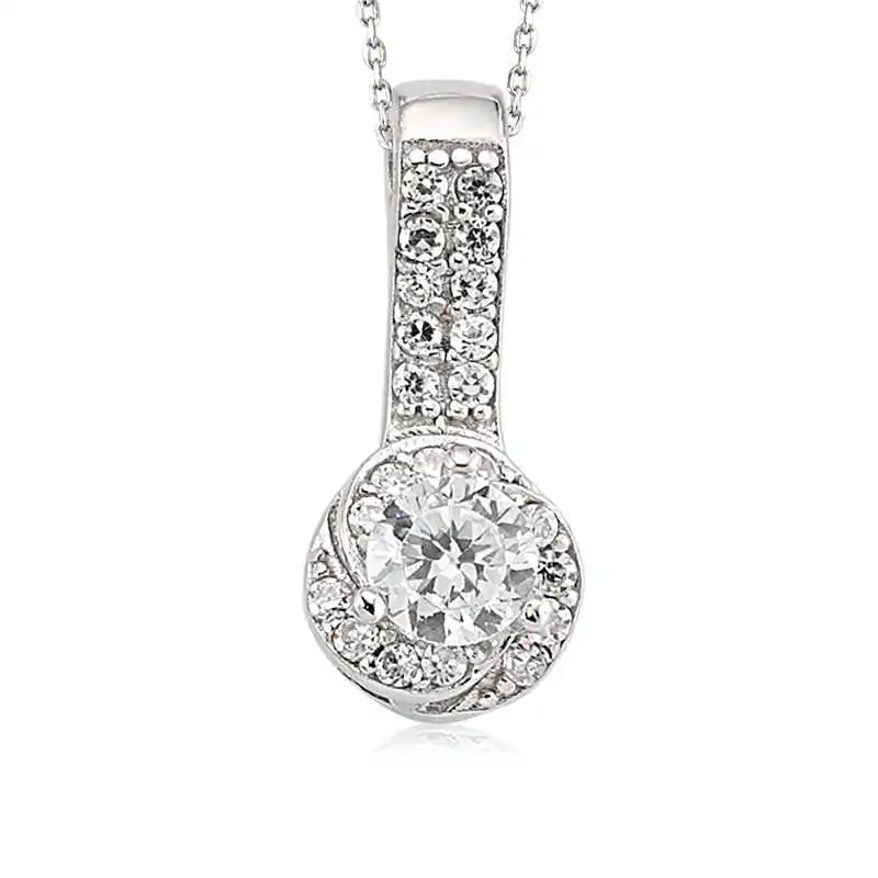

Silverlina Silver Single Gem Women 'S Necklace