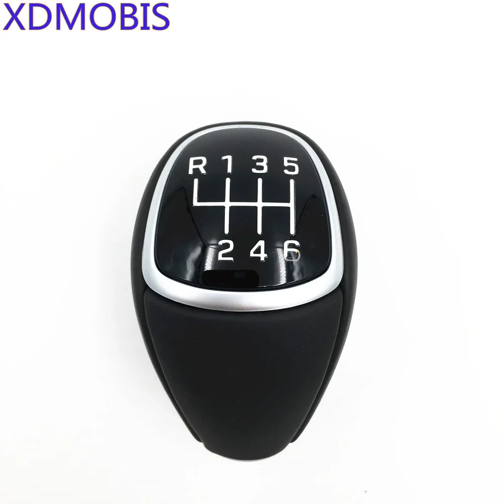 Ручная остановка 6 скоростей M кожаная Глянцевая ручка переключения передач