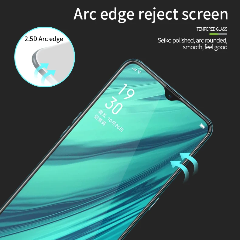 Закаленное стекло с полным покрытием Защита экрана для OPPO A9 2020 плюс Защитная
