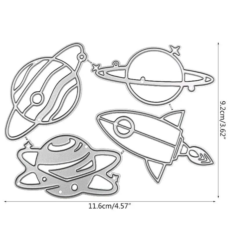

Planet Rocket Metal Cutting Dies Stencil Scrapbooking DIY Album Stamp Paper Card 95AA