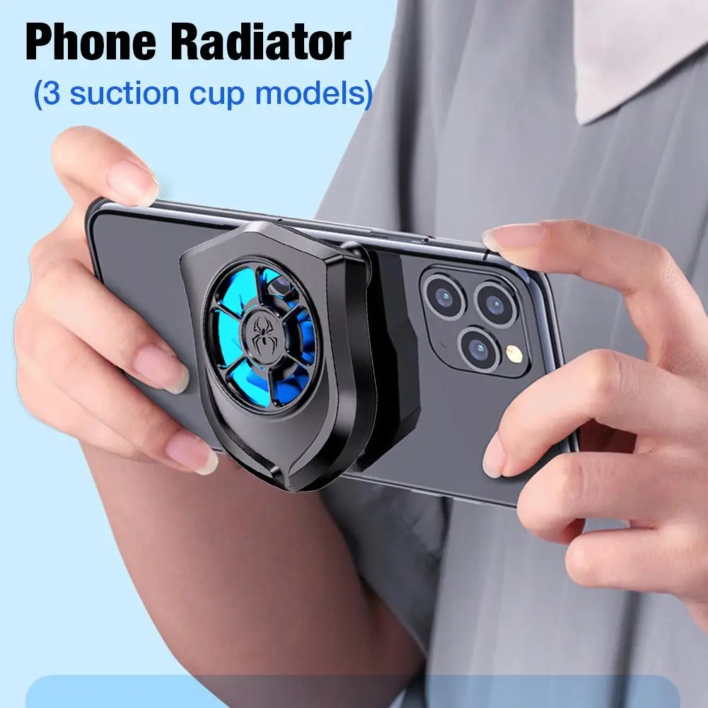 

Phone Cooler Cell Phone Radiator Suction Cup Phone Cooling Fan USB Powered Radiator Compatible For Phones Tablets