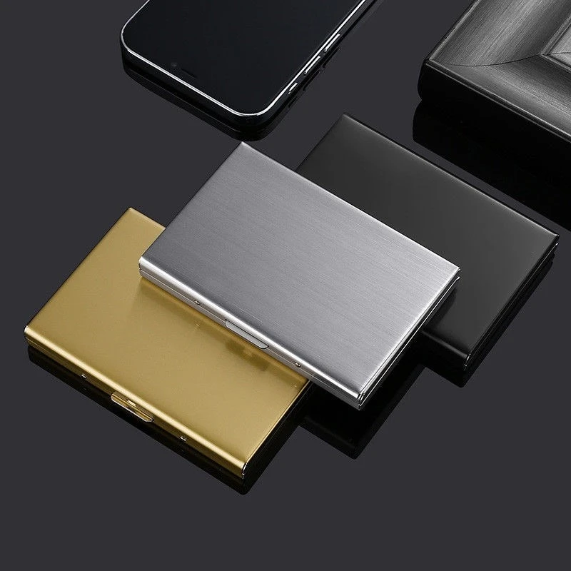 

Anti-theft Swipe Metal Card Holder Men's Stainless Steel Storage Super Card Holder Card Holder Credit