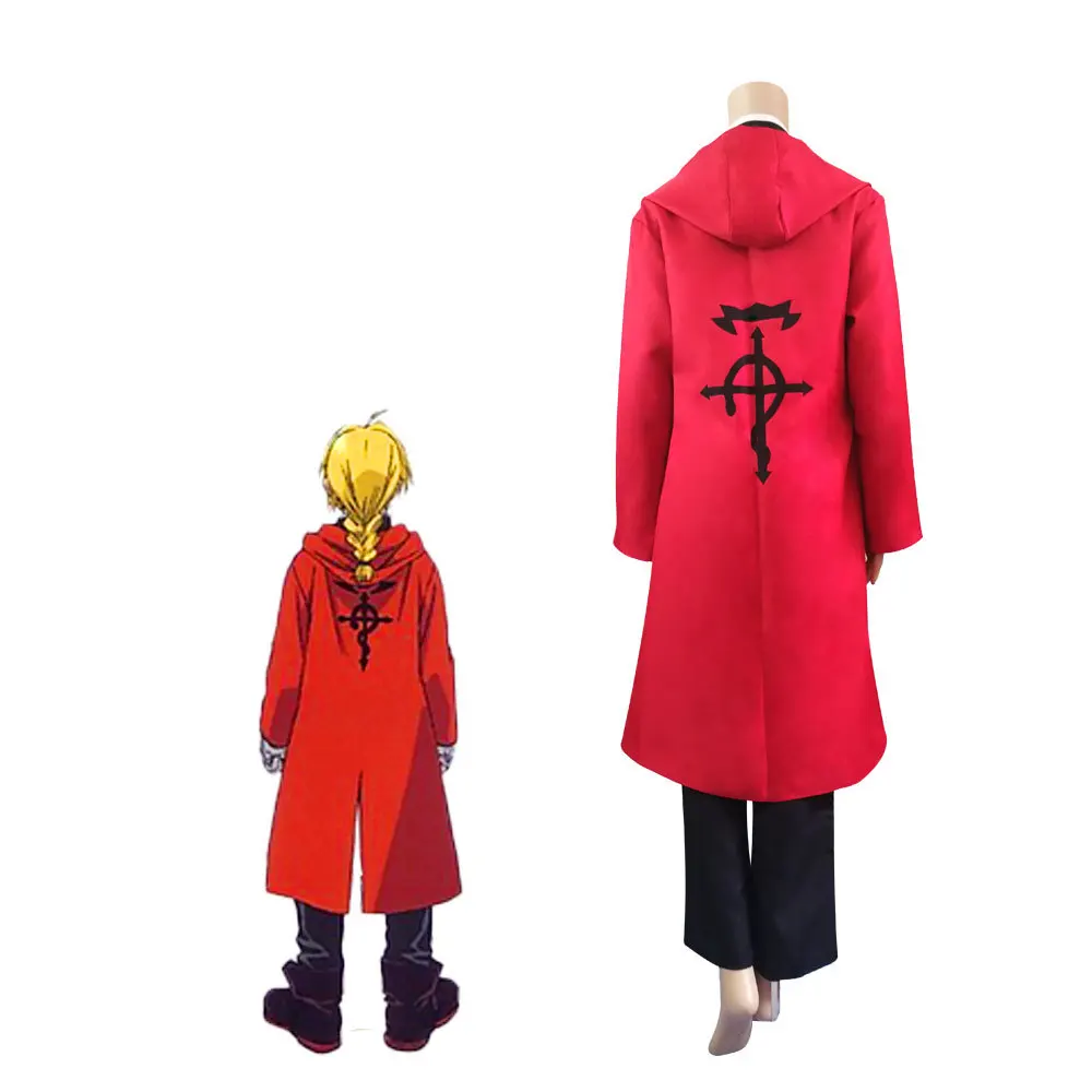 Цельнометаллический костюм алхимика из аниме Эдварда Элрика + парики для косплея