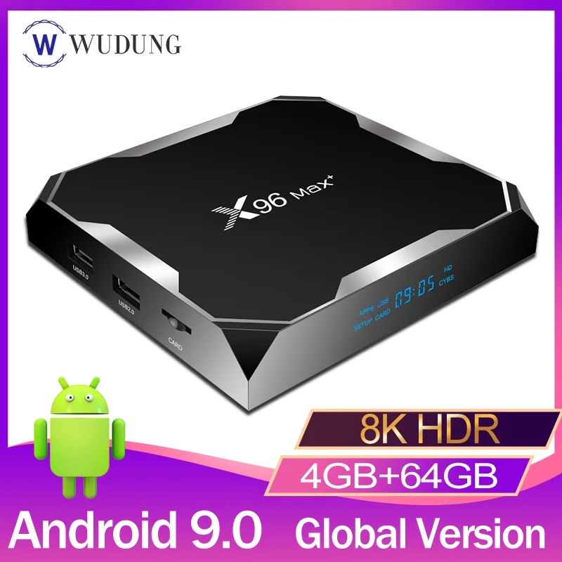 ТВ-приставка X96 Max plus Amlogic S905X3 Android 9 0 4 + 32/64 ГБ 8K 1080P HD 2 16 Гб | Электроника