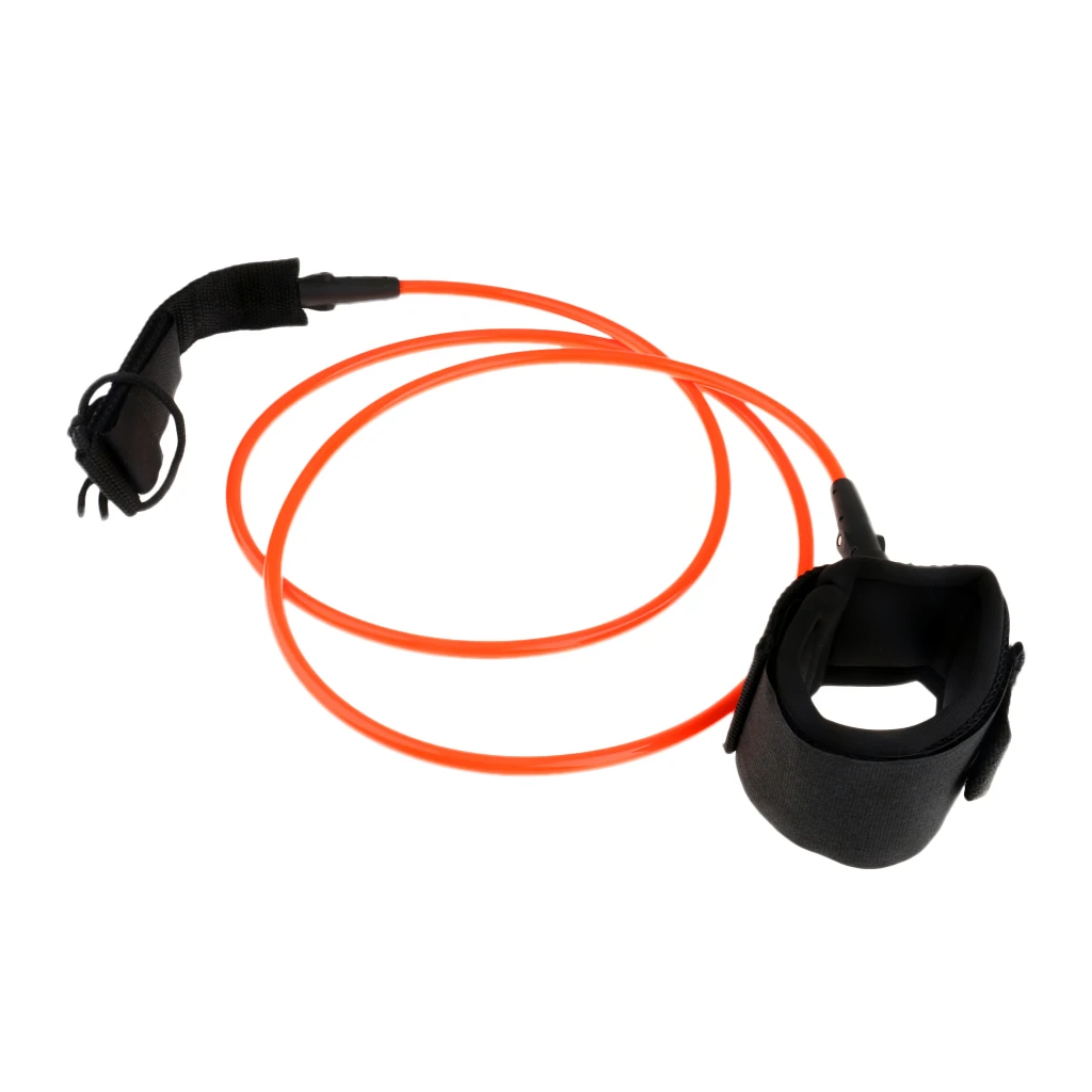 Оранжевый прямой поводок из ТПУ для серфинга 5 футов толщина 7 мм|Серфинг| |