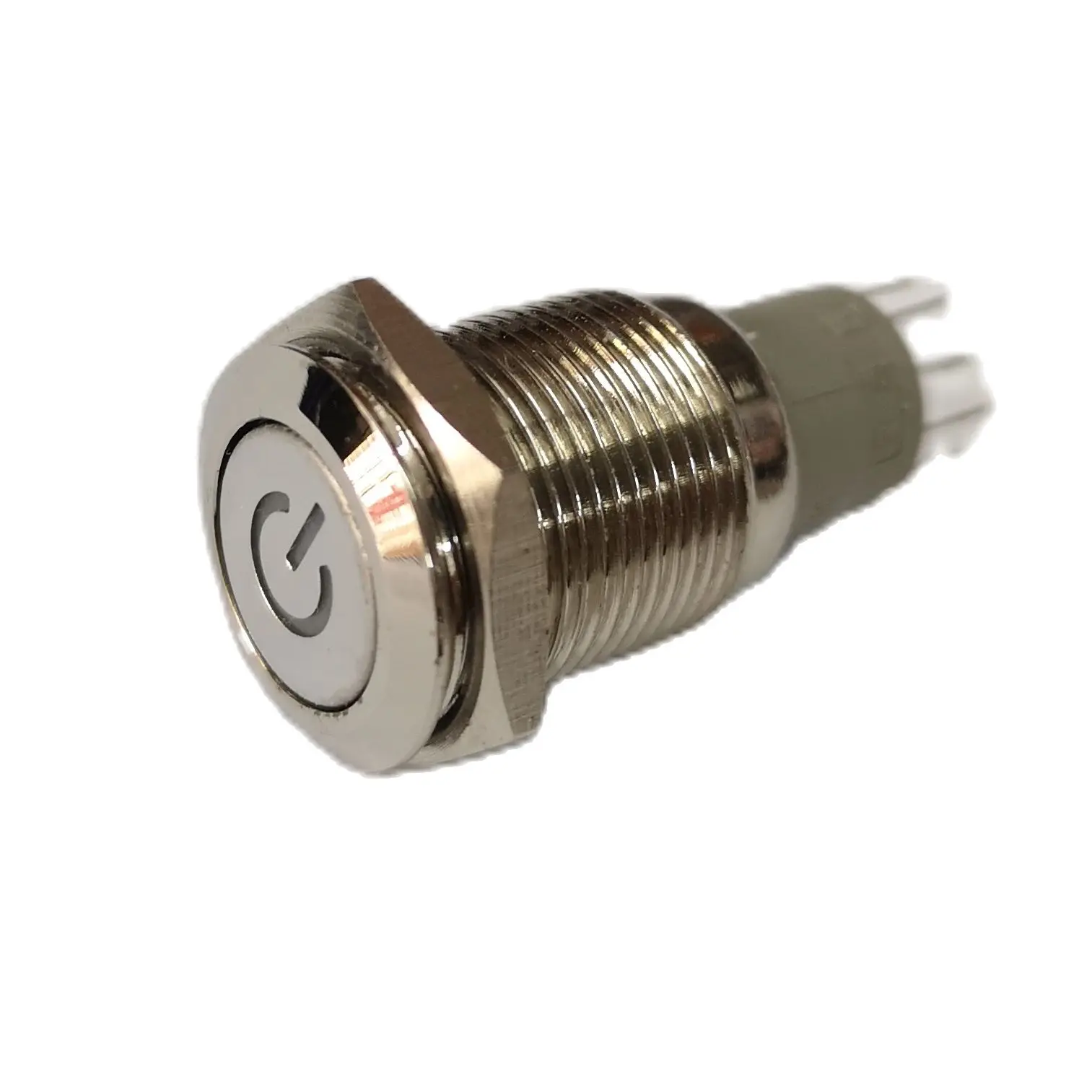 

16mm Power Symbol LED 1NO1NC Latching and Momentary Anti-Vandal Electric Car Push Button Switch