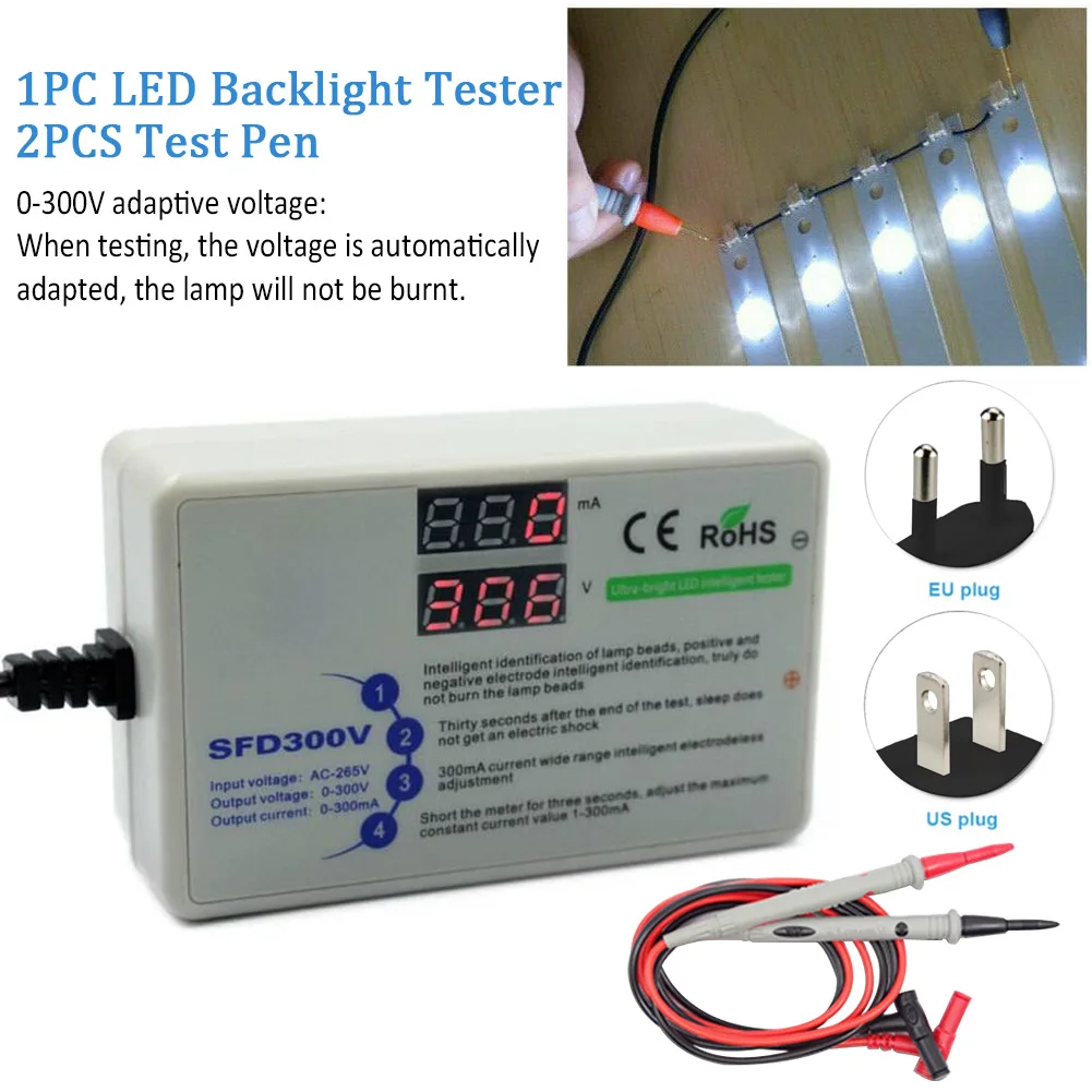 

Repair Tool 0-300V Output Lamp Bead TV Measurement Multipurpose LED Backlight Tester Auto Identification Instruments Home