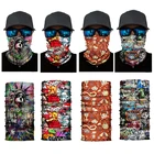 Хип-хоп одежда велосипедная бандана шеи гетры головная повязка для рыбалки кемпинговые шарфы половина уход за кожей лица маска граффити Стиль на открытом воздухе скейтборд Головные уборы