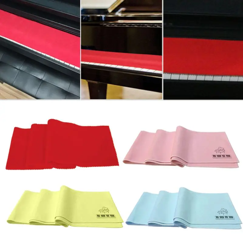 

Flannel Piano Keyboard Anti-Dust Cover Cloth for Any 88 Key Piano Cleaning Care 120cm*15cm