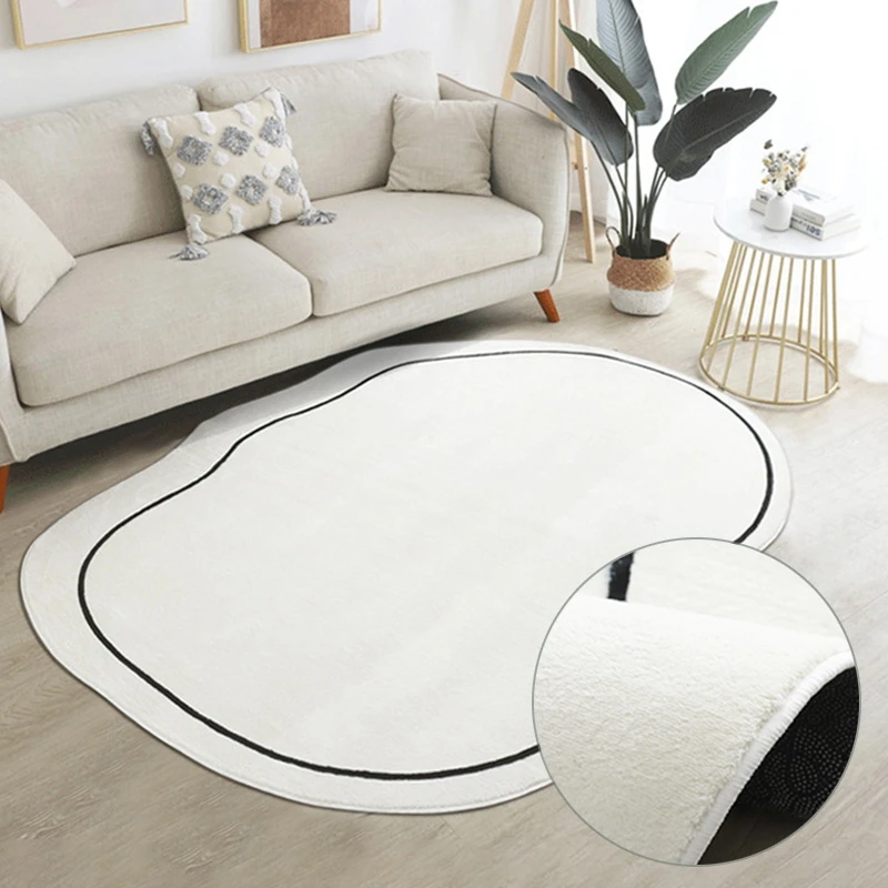

Sofa Bedside Thick Soft Carpet for Living Room Bedside Rug and Carpet Irregular Rug Plush Floor Mat Home Decor Camping Rug