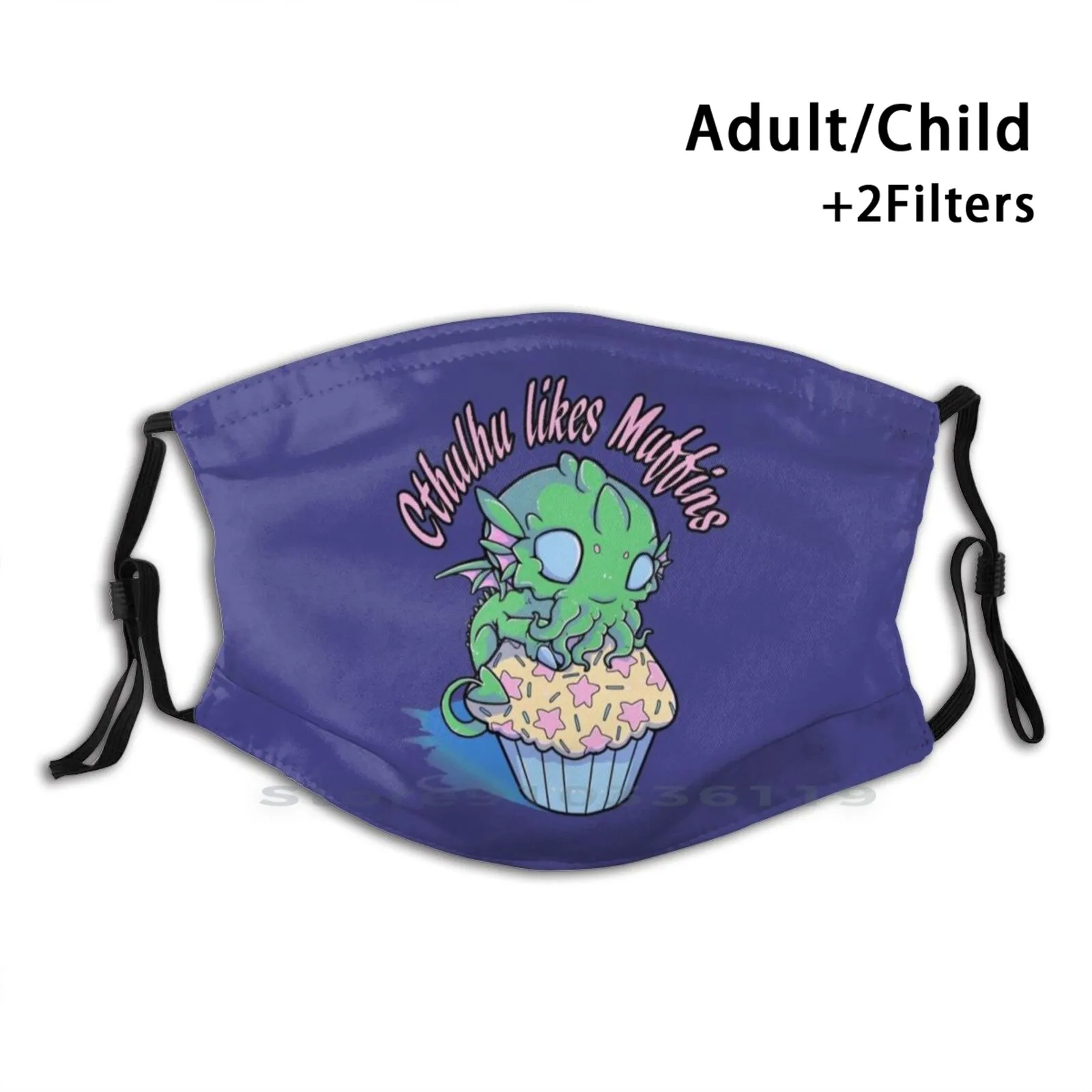

Cthulhu Likes Muffins Reusable Mouth Face Mask With Filters Kids Cthulhu Likes Muffins Cthulhu Baby Cthulhu Kawaii Cthulhu