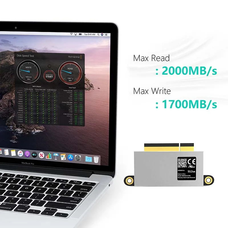 INDMEM A1708 512GB SSD for 2016 2017 Apple MacBook Pro no-touchbar EMC 2978 3164