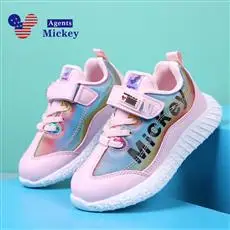 

Disney children shoes autumn 3D reflective surface fashion casual non-slip 2-8T children shoes genuine authorization Lace-up