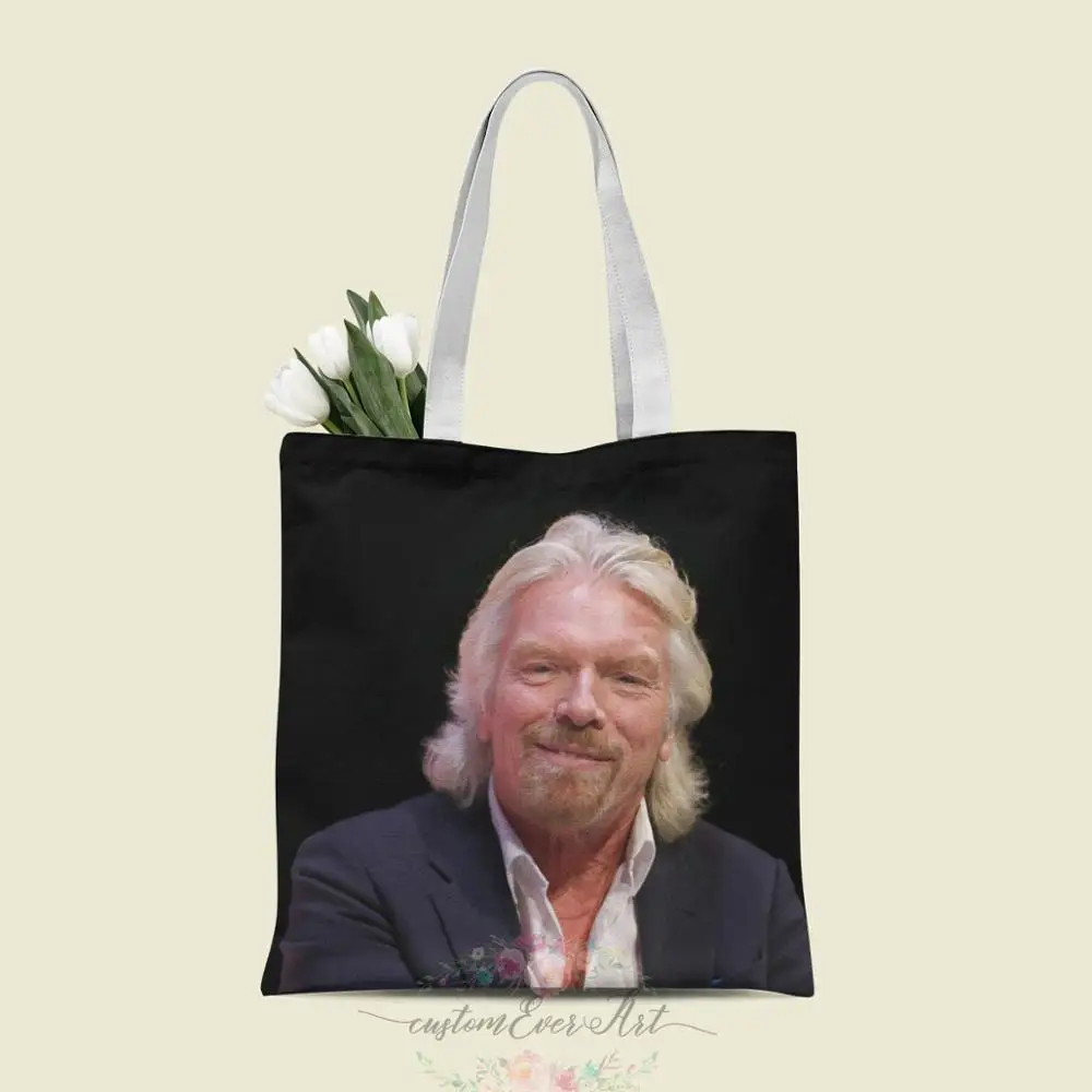 

Richard Branson tote bag custom canvas tote bags for women for teacher Birthday Bags Gift Bag personalized gifts