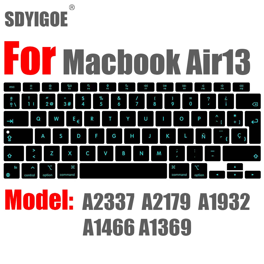Чехол для клавиатуры ноутбука ES FR RU силиконовая защитная пленка Macbook Air 13 M1 A2337