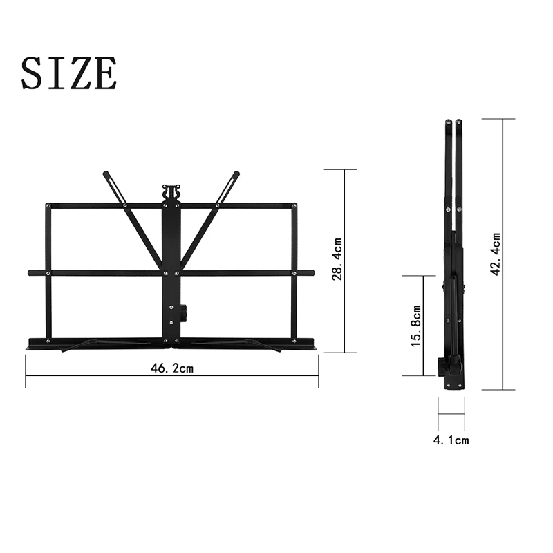 Складная Настольная Музыкальная подставка из металлического листа музыкальный