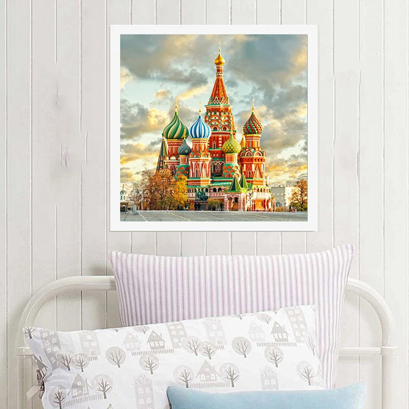 Diy Полный Круглый Смола Детская алмазная живопись Вышивка Набор стразов Saint