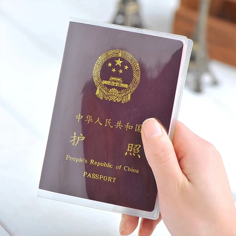 2pcs Travel Waterproof Dirt Passport Holder Cover Wallet Transparent PVC ID Card Holders Business Credit Case Pouch - купить по