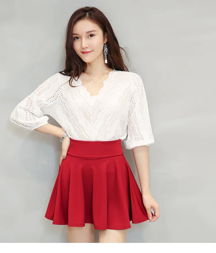 Женская плиссированная юбка шорты LUZUZI элегантная трапециевидная в Корейском