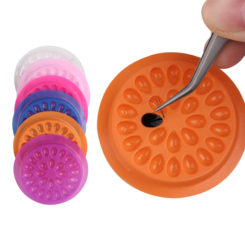 

Disposable Plastic False Eyelash Glue Holder Pallet Lashes Extension Glue Pads Holder Gasket For Eyelash Extension Makeup Tool