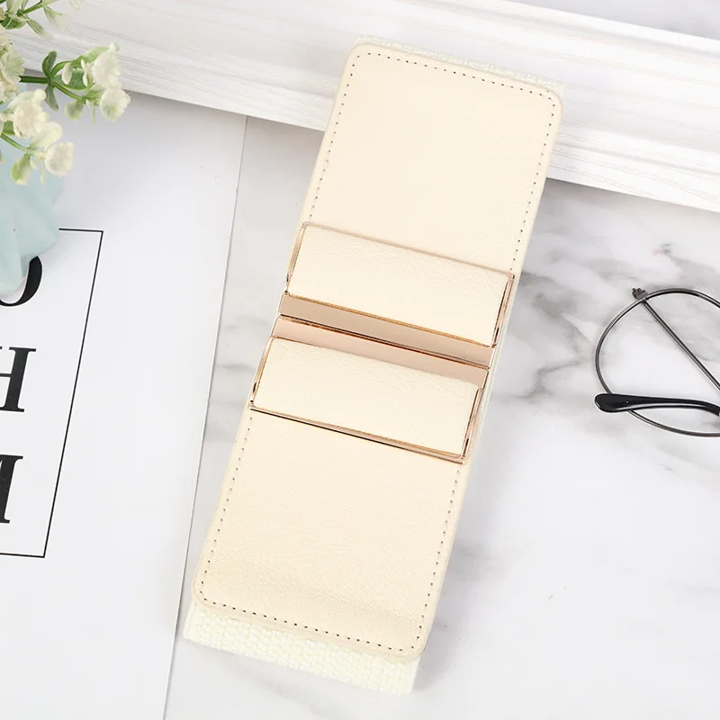 

Wide Women Waist Belt Stretchy Cinch Belt Leather Elastic Belt for Ladies Dress