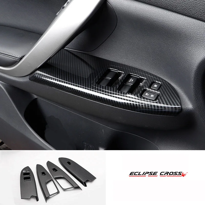 

Car Interior Armrest Window Lift Switch Panel Frame Bezel Cover Car-styling For Mitsubishi Eclipse Cross 2017 2018 2019 LHD