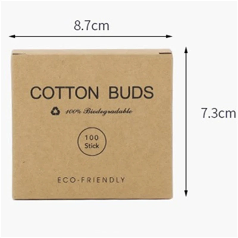

Cotton Swab 100PCS/Box Double Head Beauty Makeup Nose Ears Cleaning Bamboo Sticks Cotton Swab Disposable Buds Cotton