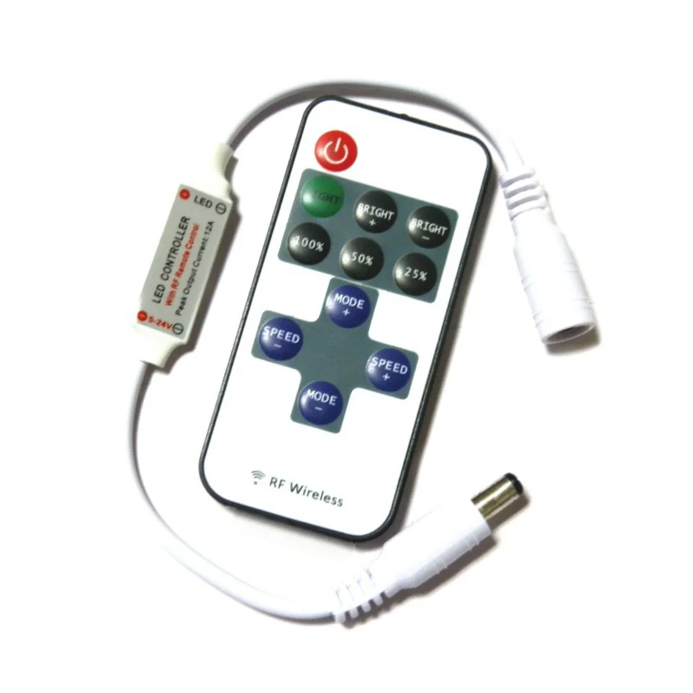 

LED Controller for Strip Lights RF Wireless Controller Smart Controller with Remote for LED RGB Light Strip RGB LED Controller D