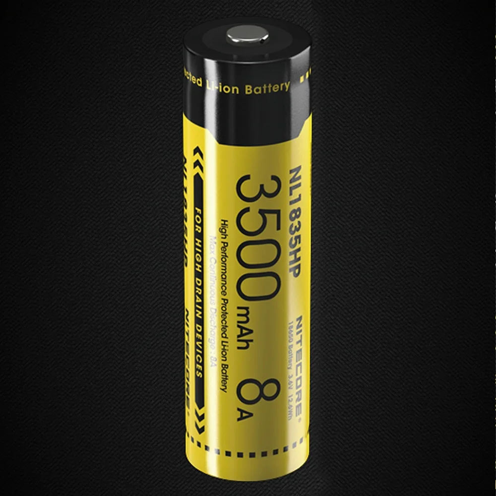 Литий ионный аккумулятор Nitecore NL1835HP 18650 3500 мАч 3 6 В Вт/ч 8 А|Портативные