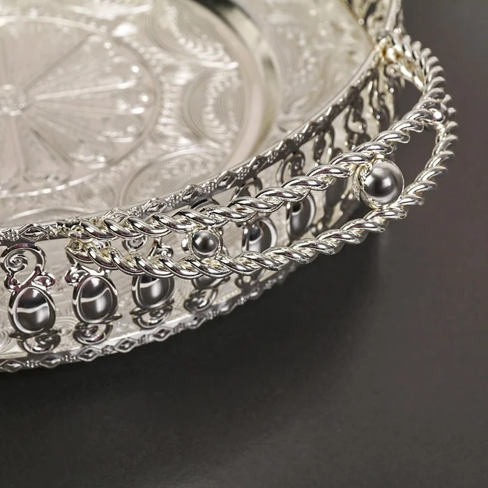 Поднос сервировочный Солон 34х24 5х9 см с ручками | Дом и сад