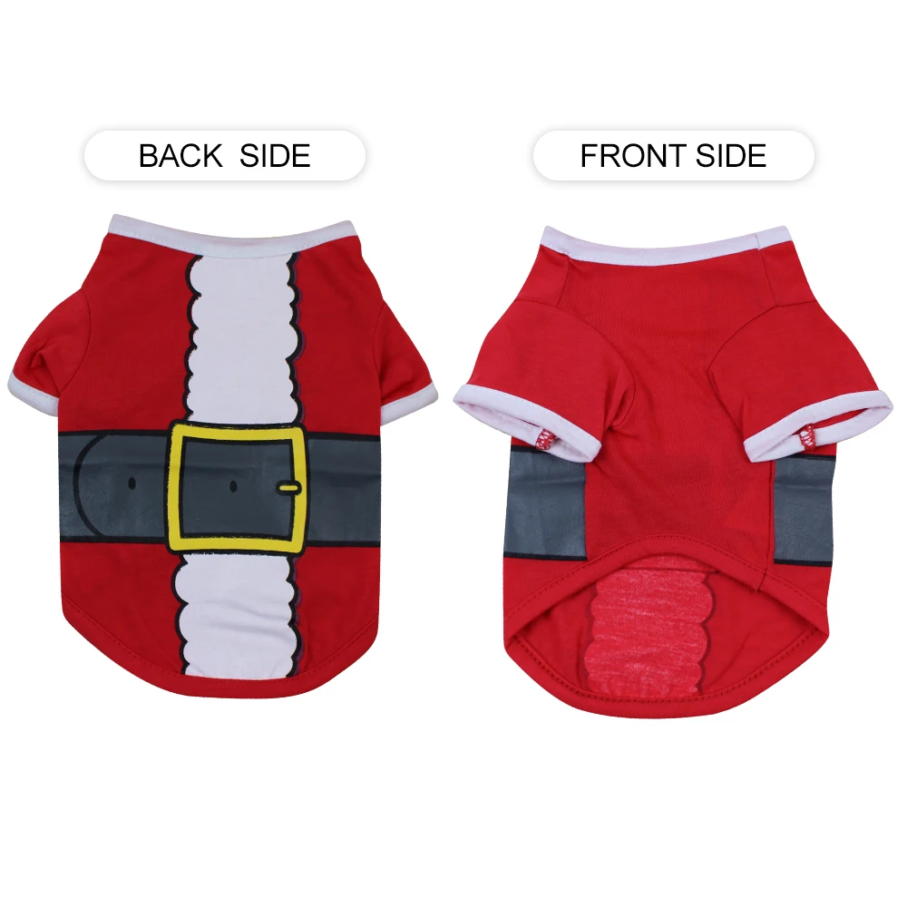 Зимняя теплая футболка для собак Рождественское украшение одежда жилет из
