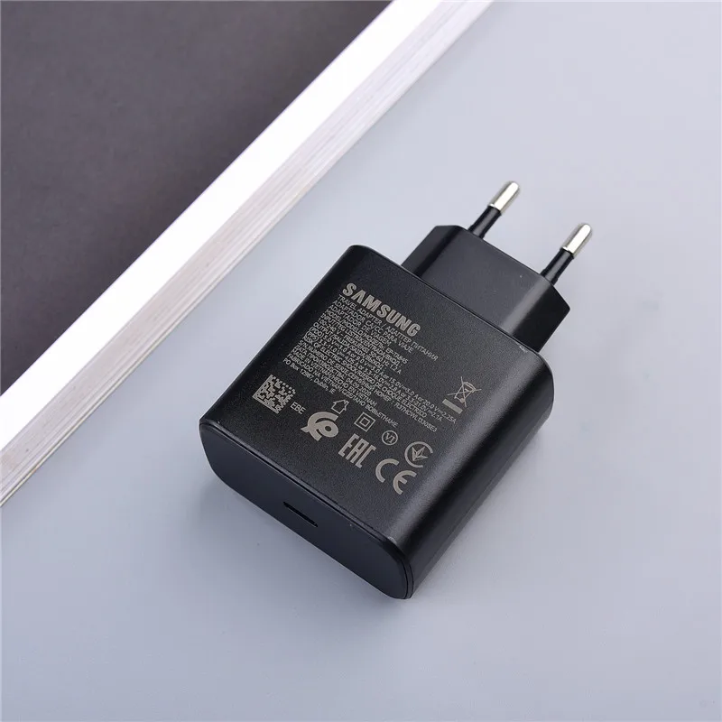Оригинал Samsung 45 Вт супер быстрое зарядное устройство EP-TA845 PD Power ввиде штепсельной