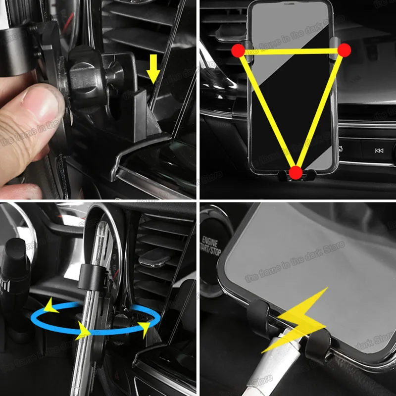 

Lsrtw2017 Car Dashboard CellPhone Automatic Phone Holder for Buick Regal Opel Insignia Gs 2017 2018 2019 2020 Accessories Auto