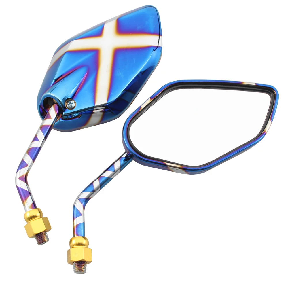 Мотоциклетные сгоревшие титана боковые зеркала заднего вида руль крепление для