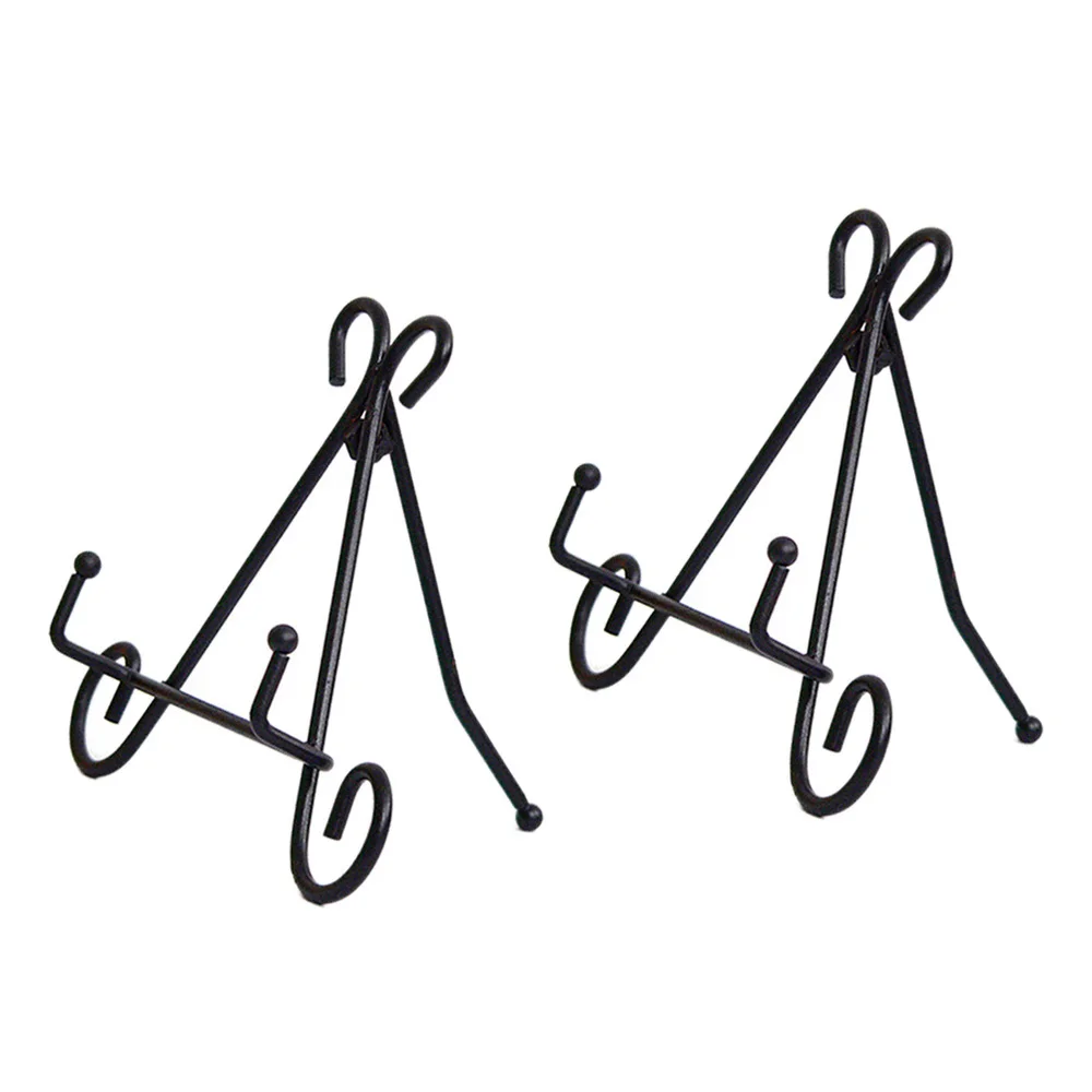 

Iron Art Vertical Shelf European Style Adjustable Display Stand Black Easel Plate for Photo Picture Albums Picture Frames Cookbo