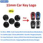 5 шт.лот 11 мм эпоксидная смола Хрустальный логотип эмблема наклейка значок для CF400 CF500 TK800 LCD смарт-ключ оболочки для BMWBenzAudiVWOpel