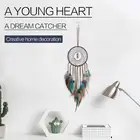 Кольцо Ловца снов, подвесное художественное украшение в виде индийских перьев, домашнее настенное украшение для девочек, детей, детских садовых и уличных принадлежностей