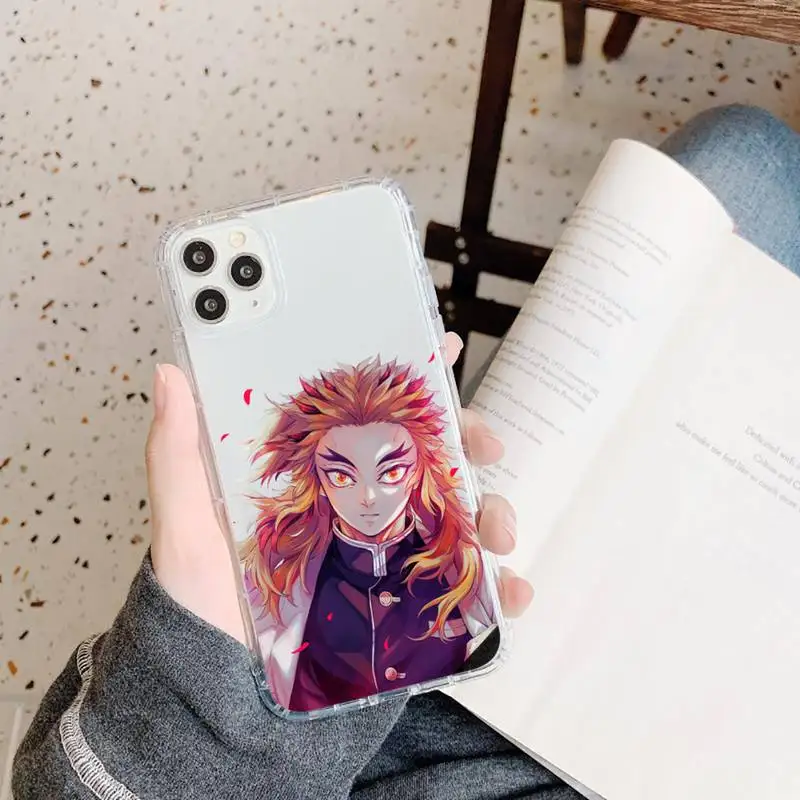 

Kyojuro Rengoku Demon Slayer anime Phone Case Transparent soft For iphone 5 5s 5c se 6 6s 7 8 11 12 plus mini x xs xr pro max