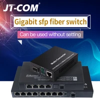 1000m 1g4e 1 sfp slot fiber 4 8 rj45 1g4e gigabit optical media converter ethernet network switch fibra optica transceiver