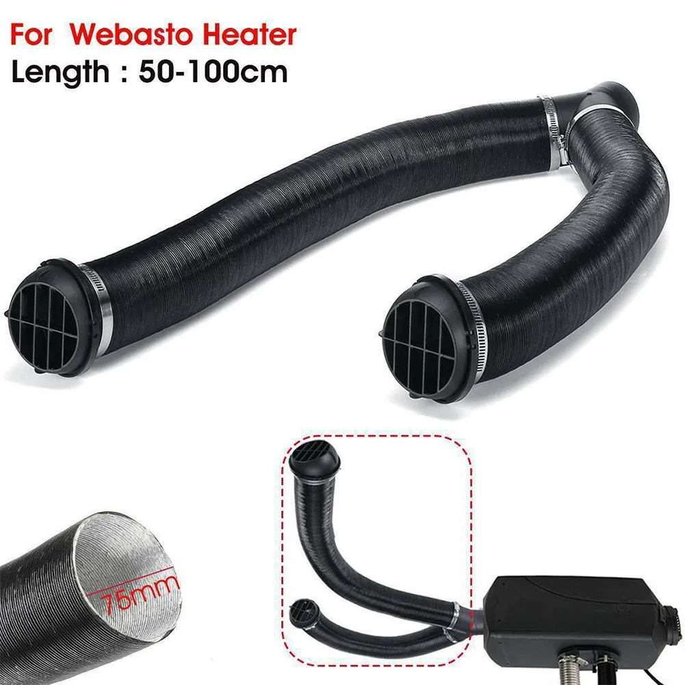 

1 Set 75mm Heater Pipe Ducting Y Piece Warm Air Outlet Vent Outlet Tube Of Parking Air Heater For Webasto Diesel Heater Duct