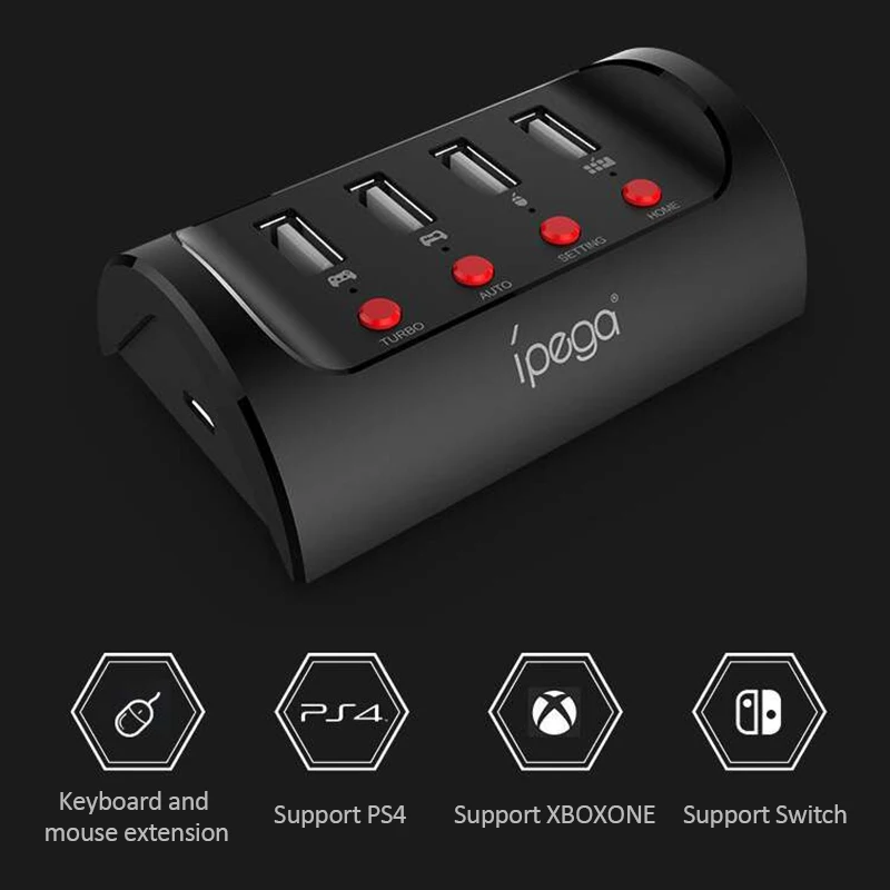 IPEGA PG-9133 мышь конвертер клавиатуры USB проводной для nintendo Switch PS4 X1 FPS игра поддержка турбо автоматическая настройка