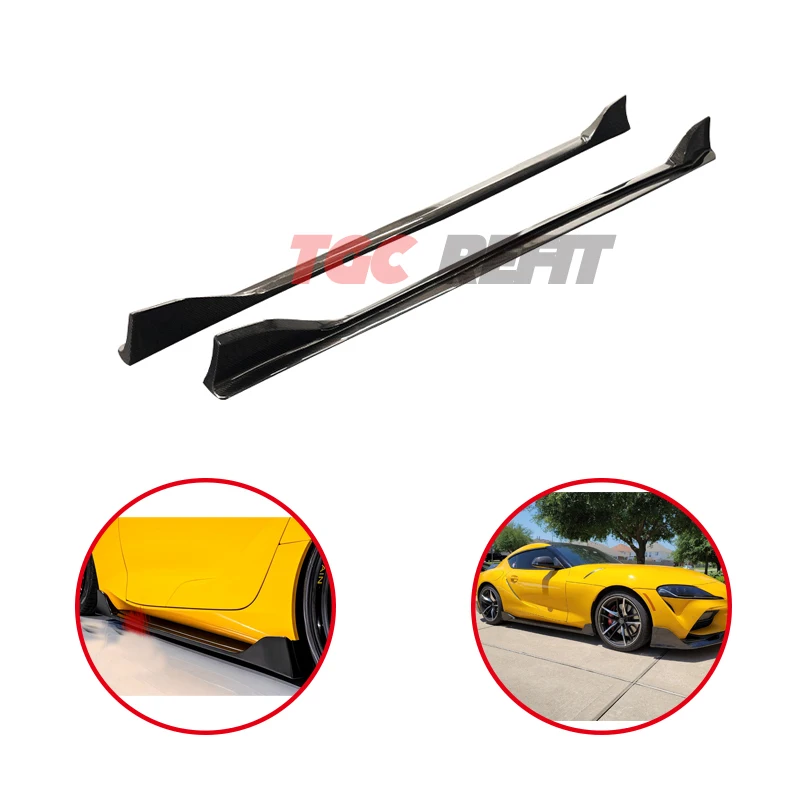 

Side Bumper Lip Car Styling For Toyato Supra A90 A91 Mk5 Carbon Fiber Side Skirt Ag Style Side Lower Diffuser Splitter Kits