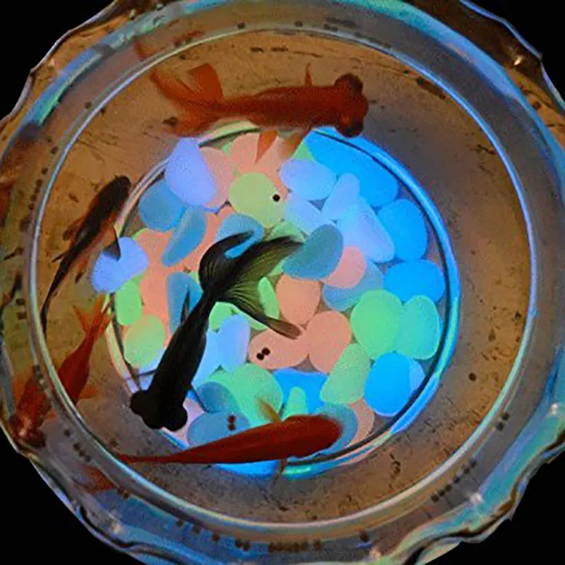 100/300 шт. разноцветные блестящие камни для аквариума|Декорации| |