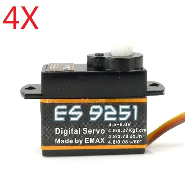 4 шт./лот EMAX ES9051 ES9251 1g/3 6g цифровой сервопривод пластиковая Шестерня 3DF3P самолет