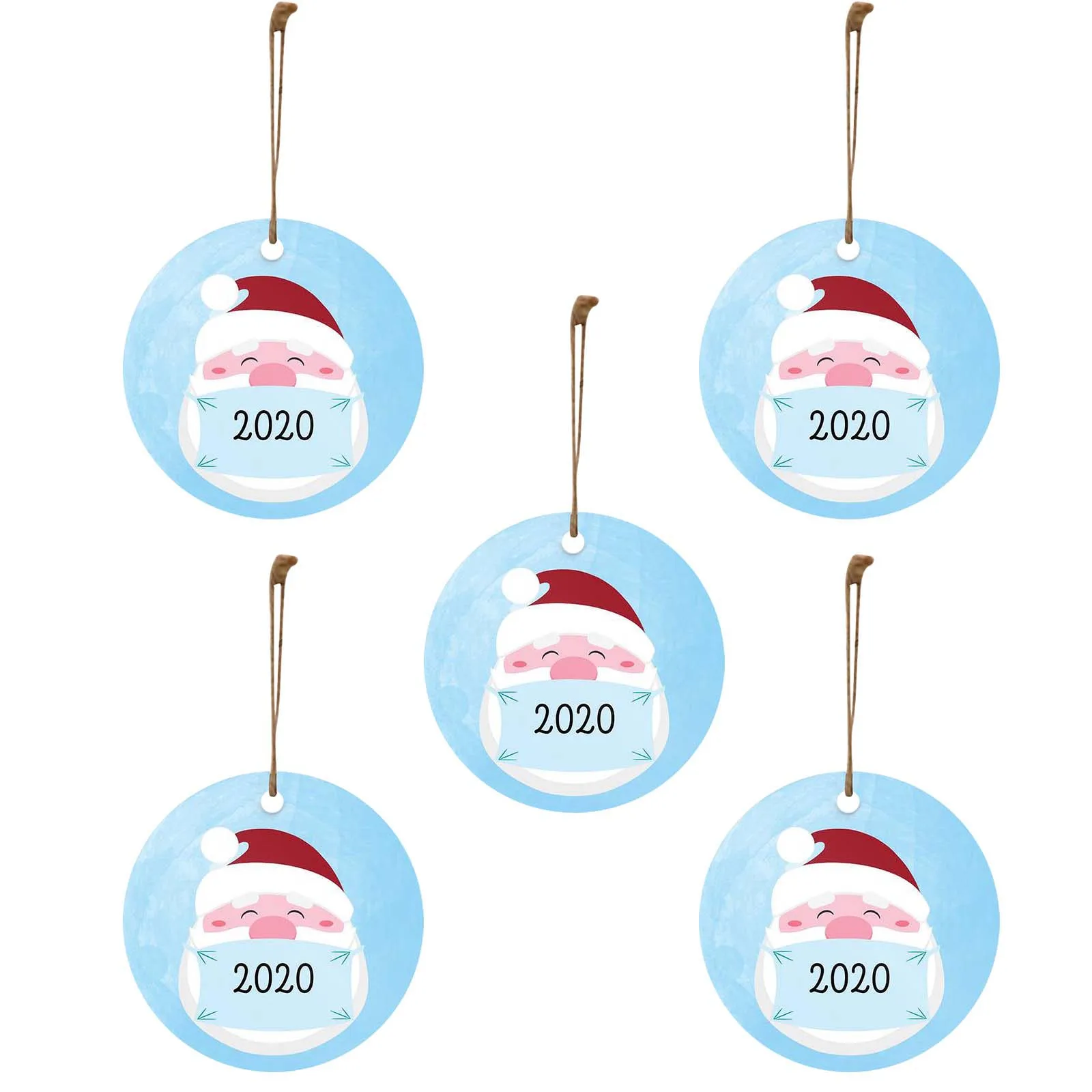 2021 Новый год Рождественская елка кулон Санта Клаус Crafts синие рождественские