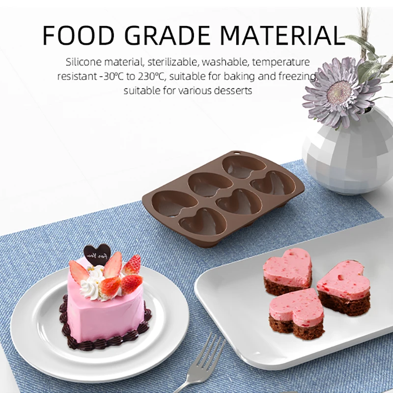 

Набор форм для шоколада, форма в форме сердца для выпечки, инструменты для украшения тортов, десерты из помадки, поднос для рукоделия, домашн...