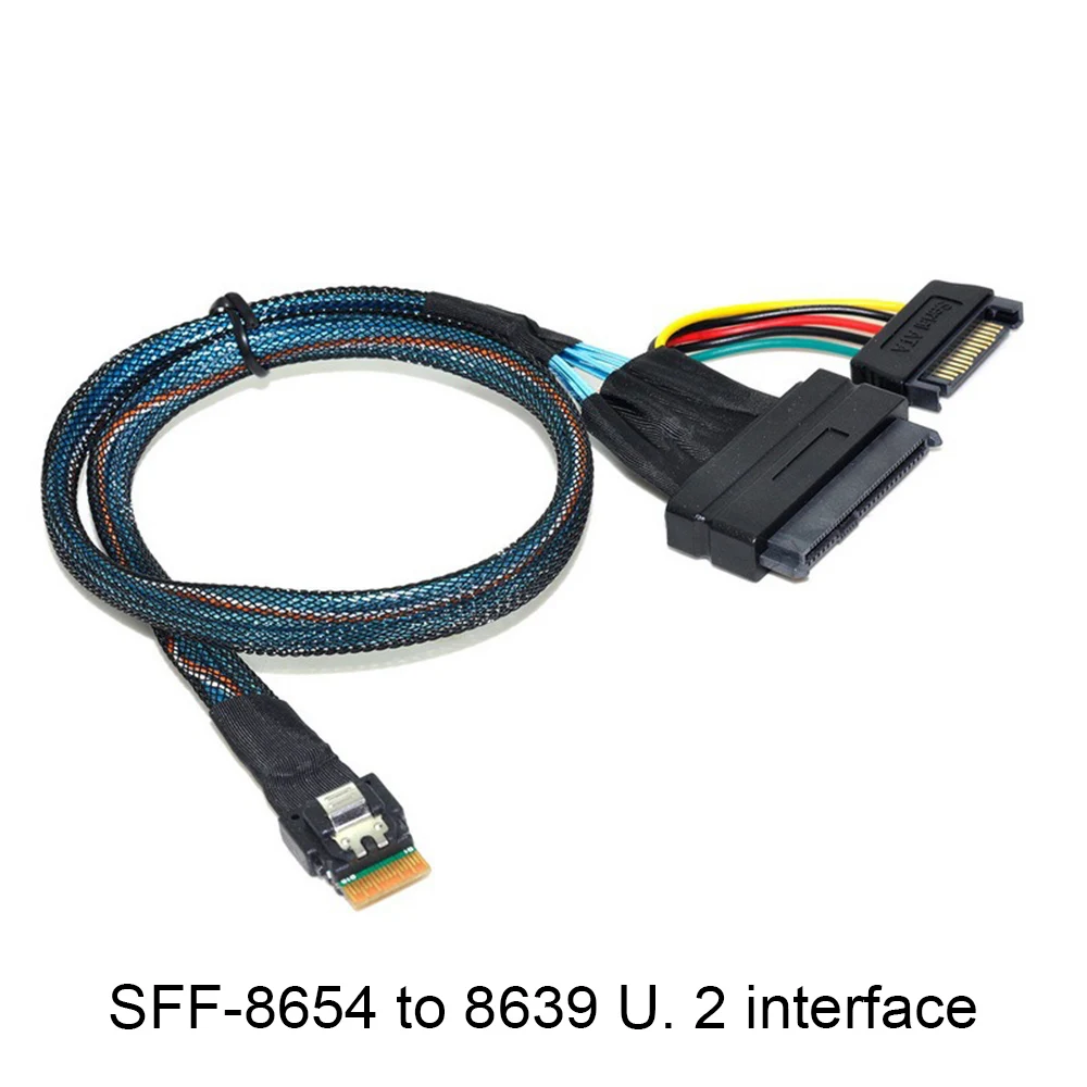 

Кабель адаптера U.2, 0,5 м, внешняя компактность, тонкий кабель 4i NVME SSD PCIE, кабель для материнской платы 750 p3600 p3700 M.2 SSD