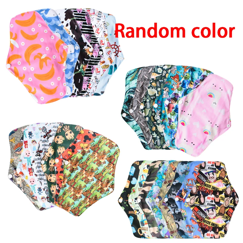 

[5PCS] Bamboo Charcoal Towel Washable Sanitary Napkin Reusable Menstrual Pad Postpartum Gaskets Maternity Cloth Pads For Pregn