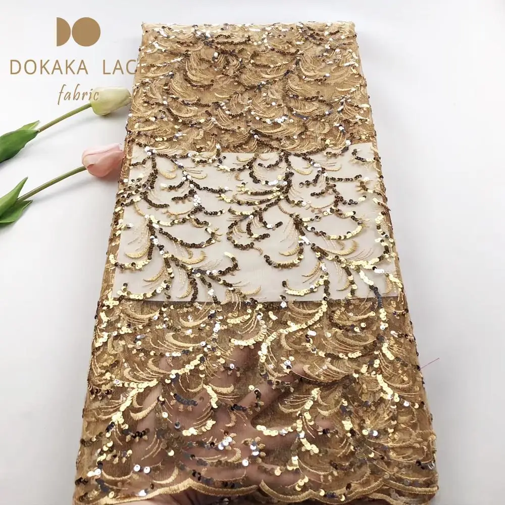 Модный стиль расшитые блестками сетчатые тюлевые кружевные ткани благородный